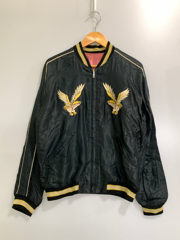 【中古品】【メンズ】 テーラー東洋 REVERSIBLE SATIN SOUVENIR JACKET リバーシブル サテン スーベニア ジャケット スカジャン アウター 146-261028-hu-17-min サイズ：M カラー：ブラック/ピンク系 万代Net店
