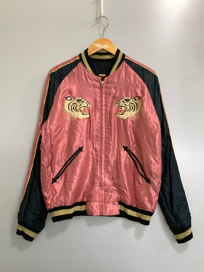 【中古品】【メンズ】 テーラー東洋 REVERSIBLE SATIN SOUVENIR JACKET リバーシブル サテン スーベニア ジャケット スカジャン アウター 146-261028-hu-17-min サイズ：M カラー：ブラック/ピンク系 万代Net店