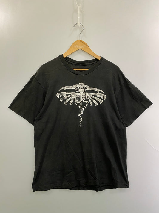 【現状渡し品】【メンズ】 ECO FIRST エコ ファースト PRINT TEE プリント ティー 半袖 ショートスリーブ トップス 146-261031-hu-38-min サイズ：タグなしのため不明 カラー：ブラック（色あせ） 万代Net店