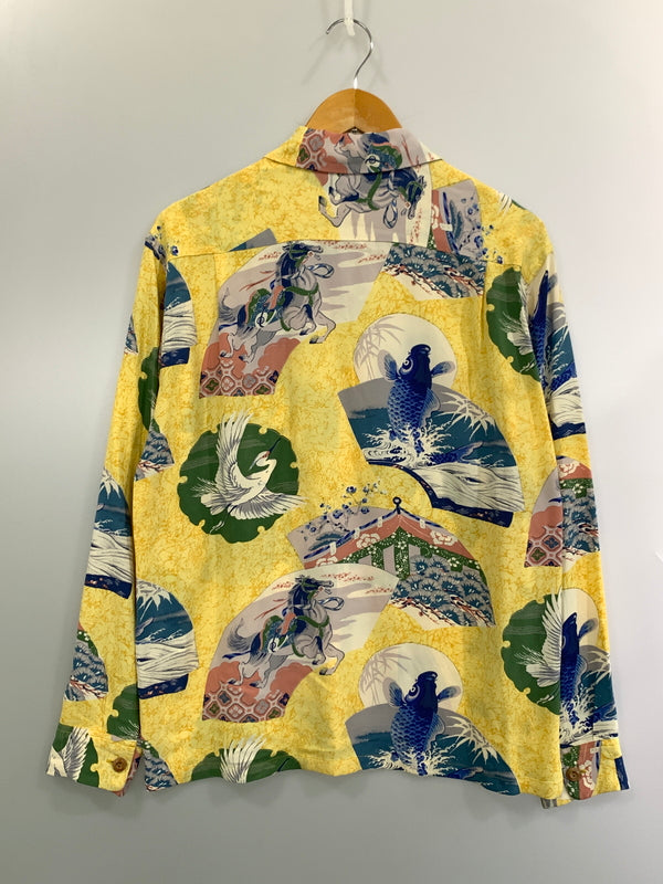 【中古品】【メンズ】 SUNSURF サンサーフ L S HAWAIIAN SHIRT ロング スリーブ ハワイアン シャツ SS29604 長袖シャツ トップス 145-261028-hu-28-min サイズ：S 14-14 1/2 カラー：マルチカラー 万代Net店