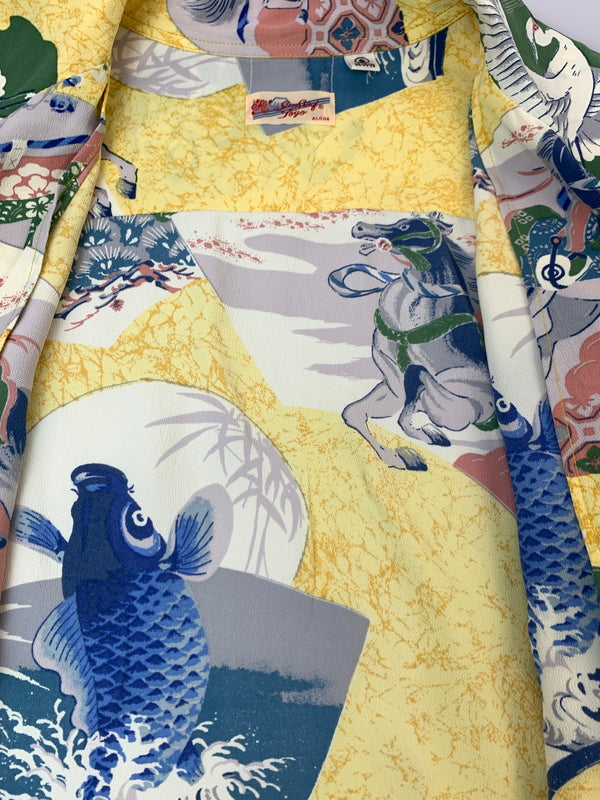 【中古品】【メンズ】 SUNSURF サンサーフ L S HAWAIIAN SHIRT ロング スリーブ ハワイアン シャツ SS29604 長袖シャツ トップス 145-261028-hu-28-min サイズ：S 14-14 1/2 カラー：マルチカラー 万代Net店