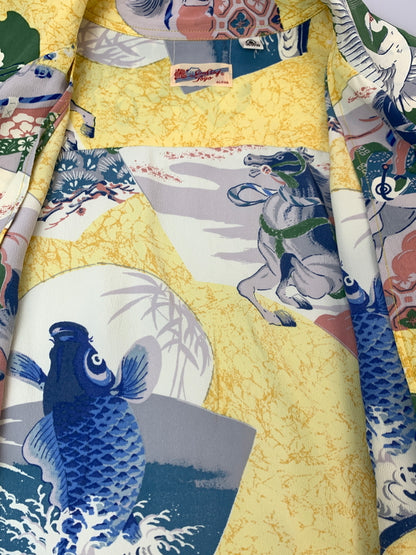 【中古品】【メンズ】 SUNSURF サンサーフ L S HAWAIIAN SHIRT ロング スリーブ ハワイアン シャツ SS29604 長袖シャツ トップス 145-261028-hu-28-min サイズ：S 14-14 1/2 カラー：マルチカラー 万代Net店