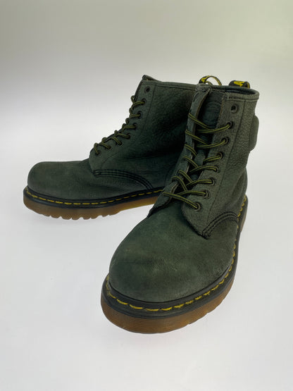 【現状渡し品】【メンズ】 DR.MARTENS ドクターマーチン RONNIE 8HOLE BOOTS ロニー 8ホールブーツ エンボスレザー 165-261030-em-34-min カラー：ダークオリーブ 万代Net店