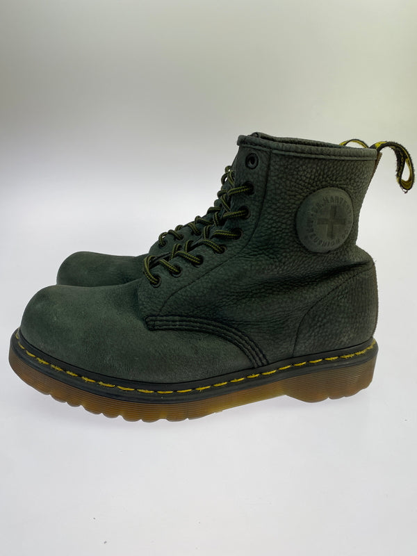 【現状渡し品】【メンズ】 DR.MARTENS ドクターマーチン RONNIE 8HOLE BOOTS ロニー 8ホールブーツ エンボスレザー 165-261030-em-34-min カラー：ダークオリーブ 万代Net店