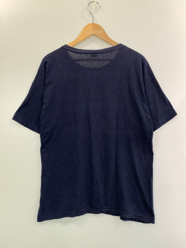 【中古品】【メンズ】 CHAMPION チャンピオン 70'S PRINT TEE 70年代 プリント ティー 半袖 Tシャツ ショートスリーブ 146-261028-hu-30-min サイズ：XL カラー：ネイビー 万代Net店