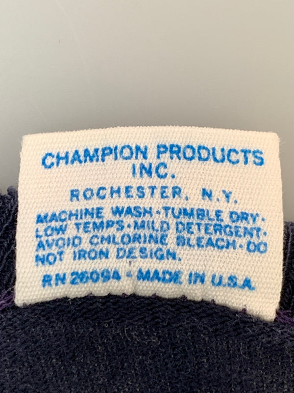 【中古品】【メンズ】 CHAMPION チャンピオン 70'S PRINT TEE 70年代 プリント ティー 半袖 Tシャツ ショートスリーブ 146-261028-hu-30-min サイズ：XL カラー：ネイビー 万代Net店