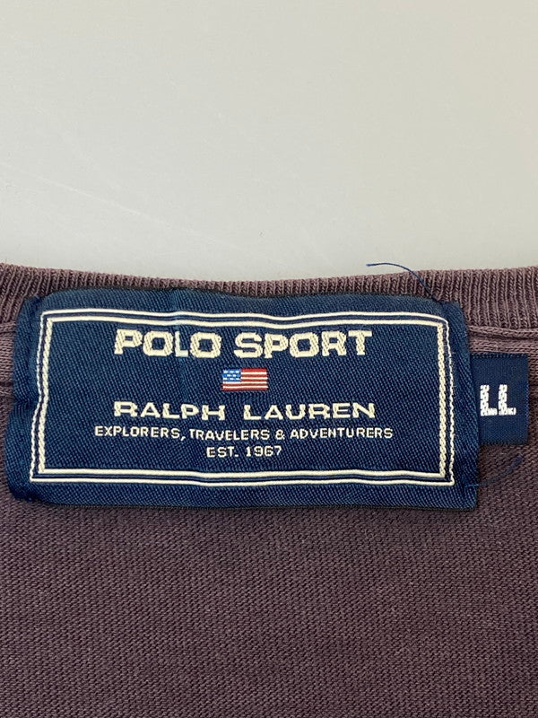 【中古品】【メンズ】 POLO SPORT ポロスポーツ RRL PRINT TEE プリント Tシャツ 半袖 ショートスリーブ 146-261027-hu-05-min サイズ：LL カラー：パープル系 万代Net店