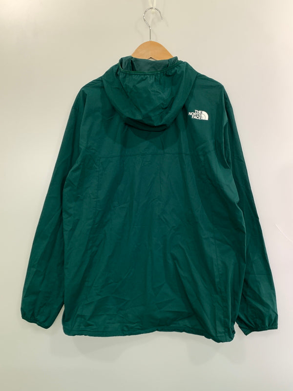 【中古品】【メンズ】 THE NORTH FACE ザ ノース フェイス エニータイムウィンドフーディ エニータイムウィンドフーディ NP72385 ES ジップアップ ライトアウター 144-261028-hu-46-min サイズ：XL カラー：グリーン系 万代Net店