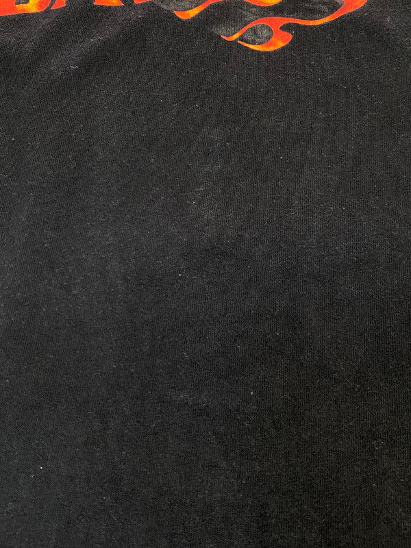 【中古品】【メンズ】 HARLEY DAVIDSON ハーレーダビッドソン FIRE PATTERN LOGO SS TEE ファイヤーパターンロゴ ショートスリーブ Tシャツ トップス 半袖 146-261027-hu-24-min サイズ：2XL カラー：ブラック 万代Net店