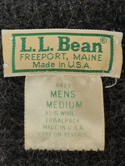 【中古品】【メンズ】 L.L.BEAN エル エル ビーン DRIVER'S KNIT ドライバーズ ニット ジップアップ アウター セーター 144-261028-hu-32-min サイズ：M カラー：ダークグレー 万代Net店