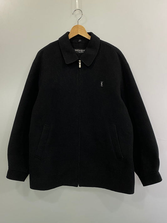 【中古品】【メンズ】 YVES SAINT LAURENT POUR HOMME イヴサンローランプールオム WOOL JACKET ウールジャケット ジップアウター 141-261027-hu-16-min サイズ：105 カラー：ブラック 万代Net店