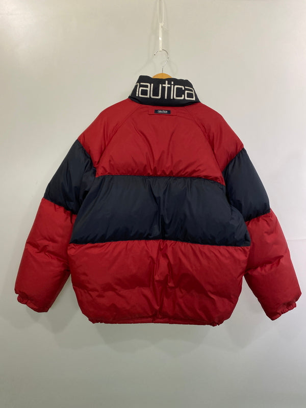 【中古品】【メンズ】 NAUTICA ノーティカ REVERSIBLE DOWN JACKET リバーシブル ダウンジャケット メンズ アウター 146-261029-em-28-min サイズ：M カラー：レッド/ネイビー・ブラック/ネイビー 万代Net店