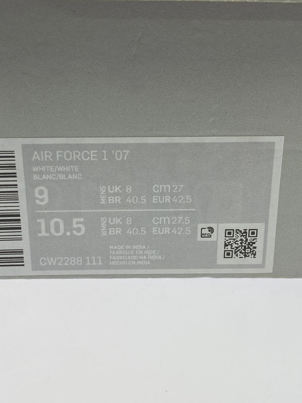 【中古品】【メンズ】 NIKE ナイキ AIR FORCE 1 LOW '07 CW2288-111 エアフォース1 ロー '07スニーカー メンズ シューズ 靴 160-261030-em-01-min サイズ：27.0cm カラー：ホワイト 万代Net店