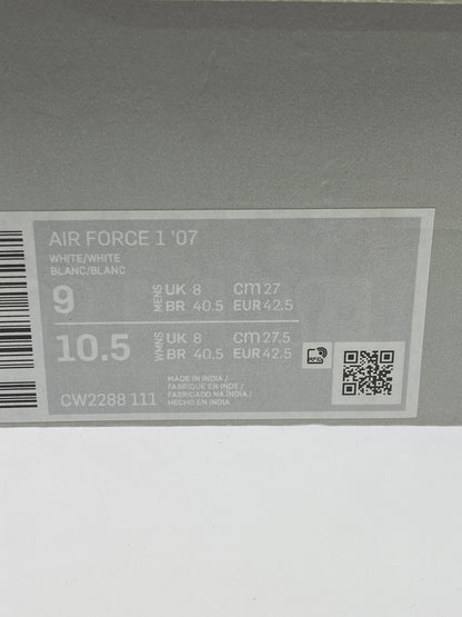 【中古品】【メンズ】 NIKE ナイキ AIR FORCE 1 LOW '07 CW2288-111 エアフォース1 ロー '07スニーカー メンズ シューズ 靴 160-261030-em-01-min サイズ：27.0cm カラー：ホワイト 万代Net店