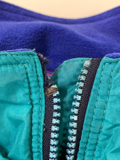 【現状渡し品】【メンズ】 PATAGONIA パタゴニア 99’S SHELLED SYNCHILLA JACKET 42111 90年代 シェルド シンチラ ジャケット ヴィンテージ アウター 144-261029-em-08-min サイズ：M カラー：ターコイズブルー 万代Net店