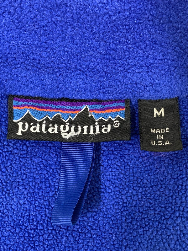 【現状渡し品】【メンズ】 PATAGONIA パタゴニア 99’S SHELLED SYNCHILLA JACKET 42111 90年代 シェルド シンチラ ジャケット ヴィンテージ アウター 144-261029-em-08-min サイズ：M カラー：ターコイズブルー 万代Net店