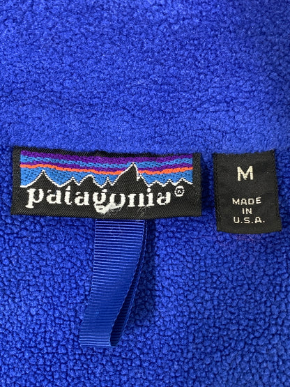 【現状渡し品】【メンズ】 PATAGONIA パタゴニア 99’S SHELLED SYNCHILLA JACKET 42111 90年代 シェルド シンチラ ジャケット ヴィンテージ アウター 144-261029-em-08-min サイズ：M カラー：ターコイズブルー 万代Net店