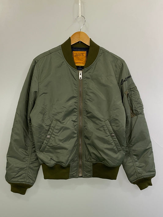 【中古品】【メンズ】 SCHOTT ショット MA-1 FLIGHT JACKET フライト ジャケット メンズ アウター 145-261031-hu-34-min サイズ：M カラー：カーキ系 万代Net店