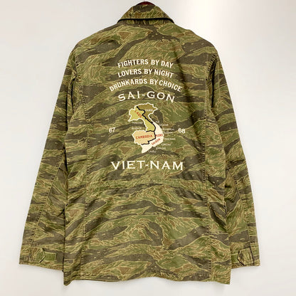 【中古品】【メンズ】 HYSTERIC GLAMOUR ヒステリックグラマー 4AB-1043 M-65 ミリタリージャケット タイガーカモ カモフラ柄 アウター 140-240612-ay-02-izu サイズ：L カラー：グリーン 万代Net店