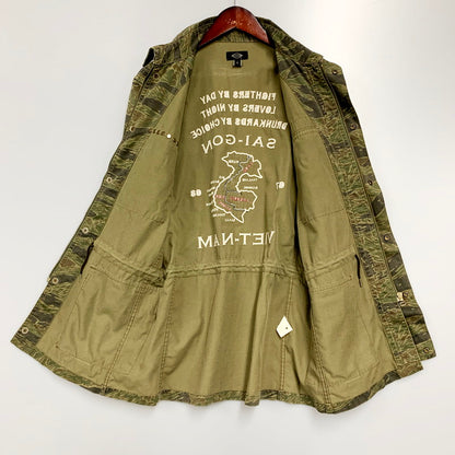 【中古品】【メンズ】 HYSTERIC GLAMOUR ヒステリックグラマー 4AB-1043 M-65 ミリタリージャケット タイガーカモ カモフラ柄 アウター 140-240612-ay-02-izu サイズ：L カラー：グリーン 万代Net店