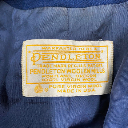 【現状渡し品】【メンズ】 PENDLETON ペンドルトン ロングコート アウター 古着 146-240219-mk-41-izu サイズ：18 カラー：ネイビー 万代Net店