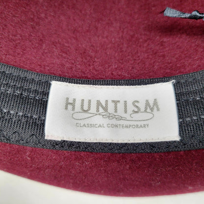 【中古美品】【メンズ/レディース】  HUNTISM CENTER CREASE HAT HTM213004 ハンティズム センタークリース ハット 帽子 小物 服飾雑貨 185-240712-ay-25-izu サイズ：M カラー：ボルドー 万代Net店