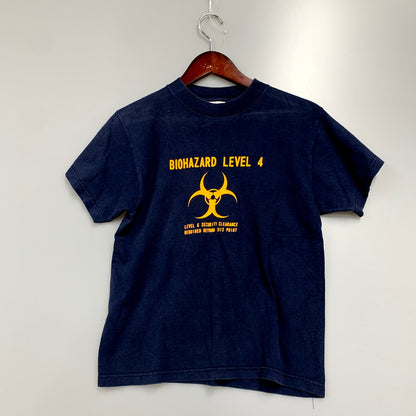 【中古品】【メンズ】  TULTEX BIOHAZARD LEVEL4 TEE タルテックス 半袖Tシャツ トップス 古着 146-240505-mk-02-izu サイズ：M カラー：ネイビー 万代Net店