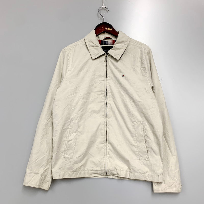 【中古品】【メンズ】 TOMMY HILFIGER トミーヒルフィガー スウィングトップ ブルゾン アウター 147-240421-mk-22-izu サイズ：S カラー：ベージュ 万代Net店