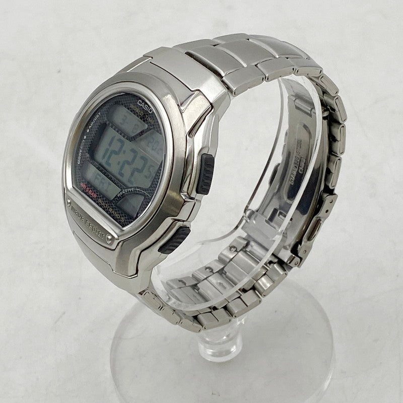 【中古美品】【メンズ/レディース】 CASIO カシオ WAVE CEPTOR WV-58R デジタルマルチバンド5 ウェーブセプター 腕時計 198-240422-ay-20-izu カラー：シルバー 万代Net店