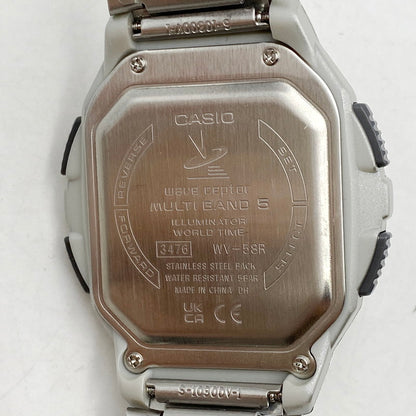 【中古美品】【メンズ/レディース】 CASIO カシオ WAVE CEPTOR WV-58R デジタルマルチバンド5 ウェーブセプター 腕時計 198-240422-ay-20-izu カラー：シルバー 万代Net店