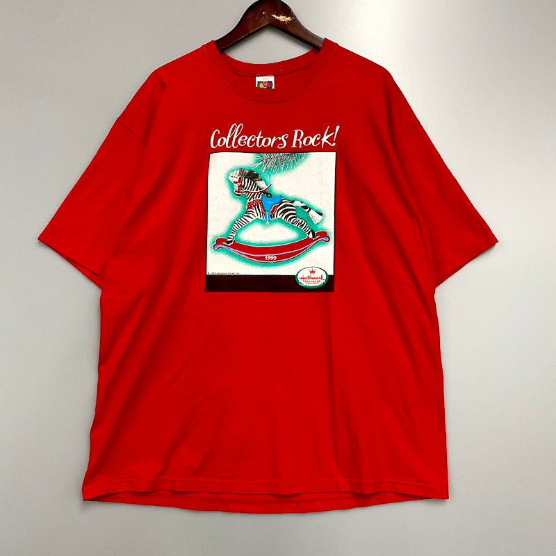 【中古品】【メンズ】  FRUIT OF THE LOOM 90S COLLECTORS ROCK T-SHIRT フルーツオブザルーム バンドTシャツ ロックTシャツ 半袖 トップス 146-240430-mk-48-izu サイズ：XL カラー：レッド 万代Net店