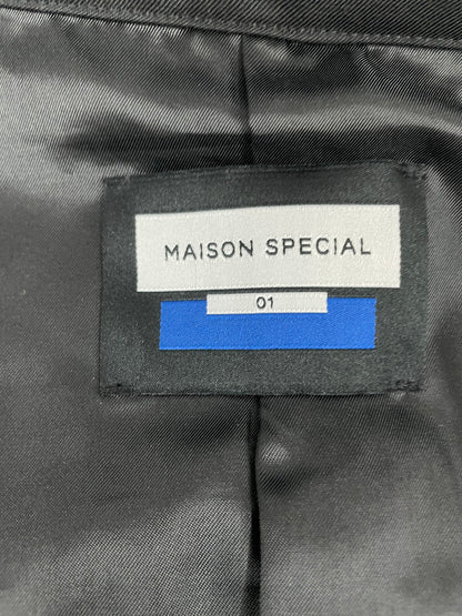 【中古品】【メンズ】  MAISON SPECIAL 11222211403 ファインウールプライムオーバーマルチポケットシャツブルゾン 140-250119-NK-11-yok サイズ：01 カラー：ブラック系 万代Net店