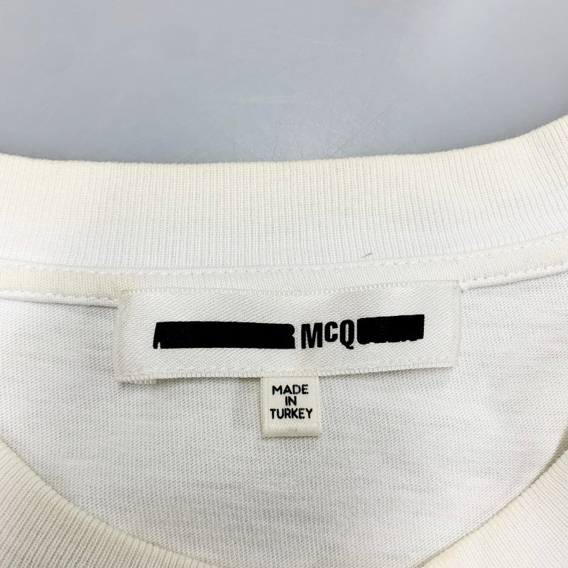 【中古品】【メンズ】 McQ マックキュー S/S FRONT LOGO TEE ショートスリーブ フロントロゴTシャツ 半袖Tシャツ 140-240526-hi-35-izu サイズ：XS カラー：ホワイト 万代Net店