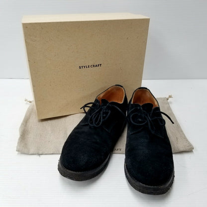 【中古品】【メンズ】 STYLE CRAFT スタイルクラフト PLANE TOE レザー シューズ スエード シューズ 靴 164-231029-mk-09-izu サイズ：25cm カラー：ブラック 万代Net店