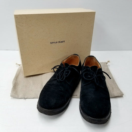 【中古品】【メンズ】 STYLE CRAFT スタイルクラフト PLANE TOE レザー シューズ スエード シューズ 靴 164-231029-mk-09-izu サイズ：25cm カラー：ブラック 万代Net店