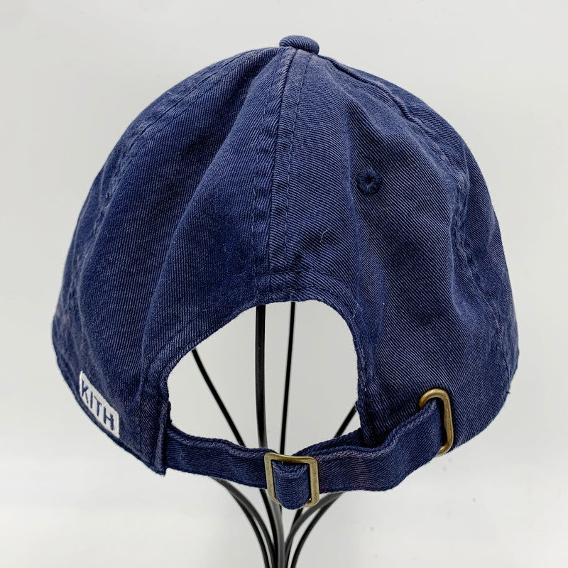 【中古品】【メンズ/レディース】  KITH CAP キス キャップ ロゴ 刺繍 帽子 服飾雑貨 185-240411-ay-12-izu サイズ：F カラー：ネイビー 万代Net店