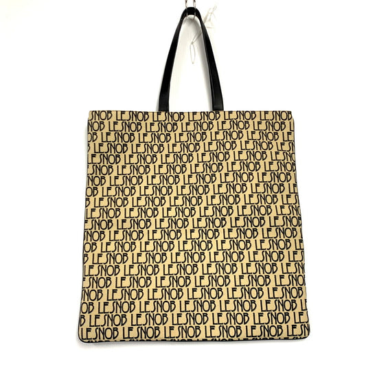 【中古品】【メンズ/レディース】 LE SNOB MONOGRAM TOTE BAG ル スノッブ モノグラム トートバッグ カバン 鞄 188-241018-as-12-izu カラー：ベージュ 万代Net店