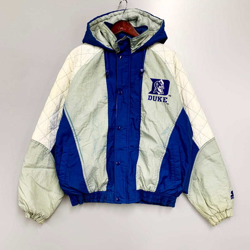 【中古品】【メンズ】  STARTER DUKE BLUE DEVILS BATTING NYLON JACKET デューク ブルーデビルズ 中綿ナイロンジャケット アウター 146-240519-mk-20-izu サイズ：M カラー：ブルー/グレー/ホワイト 万代Net店