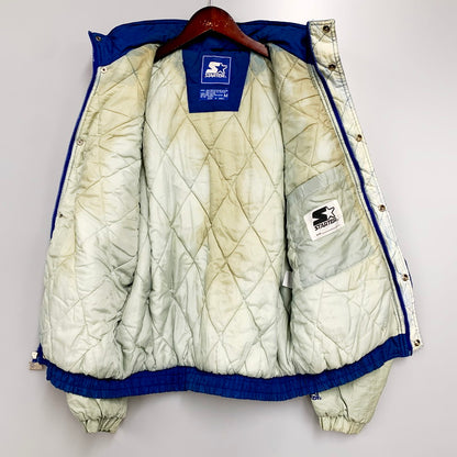 【中古品】【メンズ】  STARTER DUKE BLUE DEVILS BATTING NYLON JACKET デューク ブルーデビルズ 中綿ナイロンジャケット アウター 146-240519-mk-20-izu サイズ：M カラー：ブルー/グレー/ホワイト 万代Net店