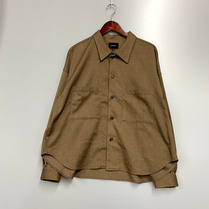 【中古品】【メンズ】  SUPERNOVA/BIG SHIRT JACKET 弐 スーパーノヴァ ビッグ シャツジャケット 長袖シャツ 140-240506-mk-03-izu サイズ：M カラー：ブラウン 万代Net店