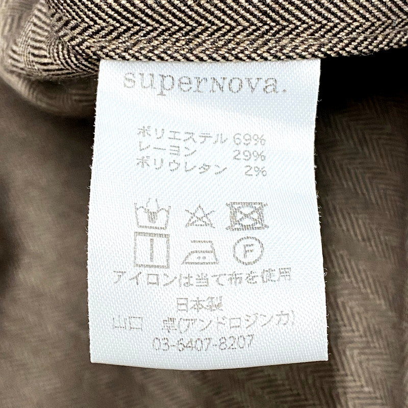 【中古品】【メンズ】  SUPERNOVA/BIG SHIRT JACKET 弐 スーパーノヴァ ビッグ シャツジャケット 長袖シャツ 140-240506-mk-03-izu サイズ：M カラー：ブラウン 万代Net店