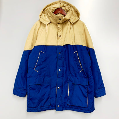 【中古品】【メンズ】  WEATHER WATCHER DOWN JACKET ダウンジャケット アウター 146-240612-ay-07-izu サイズ：L カラー：ベージュ×ブルー 万代Net店