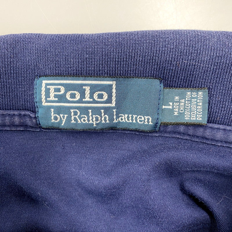 【中古品】【メンズ】 POLO RALPH LAUREN ポロ・ラルフローレン ポロシャツ 半袖 トップス 146-240607-mm-17-izu サイズ：L カラー：ネイビー 紺 万代Net店