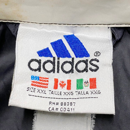 【中古品】【メンズ】 adidas アディダス NYLON OVER COAT ナイロンオーバーコート 万国旗タグ ジャケット アウター 146-240223-ay-15-izu サイズ：XXL カラー：ブラック 万代Net店