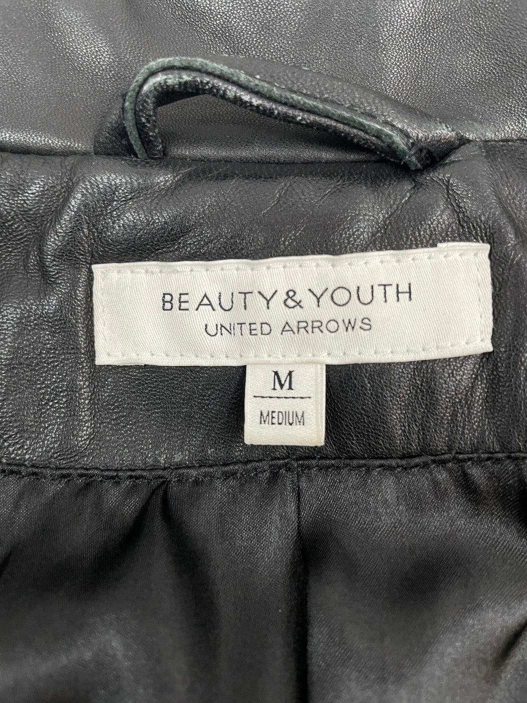 【中古品】【メンズ】 BEAUTY&YOUTH UNITED ARROWS ビューティアンドユースユナイテッドアローズ 1225-199-7630 羊革 ライダースジャケット 147-241223-NK-11-yok サイズ：M カラー：ブラック系 万代Net店