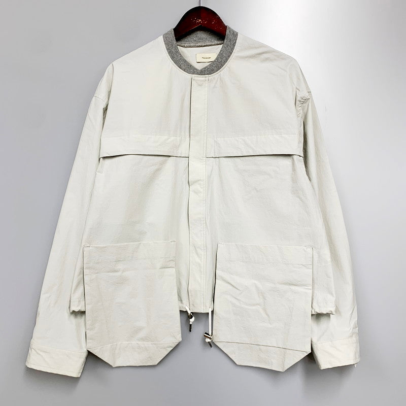 【中古品】【メンズ】  TOIRONIER 20SS PABLO SHORT BLOUSON トワロニエ パブロショートブルゾン ナイロンジャケット アウター 140-240519-mk-02-izu サイズ：F カラー：グレー 万代Net店