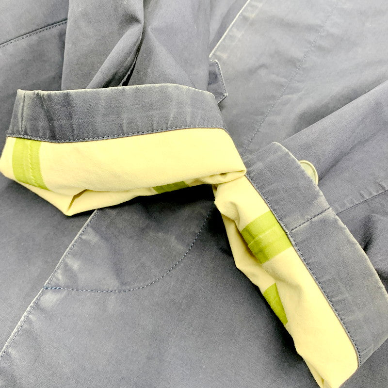 【中古品】【メンズ】 LONG COAT ゴム引きコート ジャケット アウター 141-230805-ay-02-izu サイズ：38 カラー：ネイビー 万代Net店