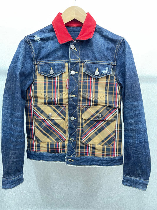 【中古品】【メンズ】 DSQUARED2 ディースクエアード 21SS DAN JEAN JACKET S74AM1185 S30214 デニムジャケット アウター 141-250212-IM-04-yok サイズ：42 カラー：ブルー 万代Net店