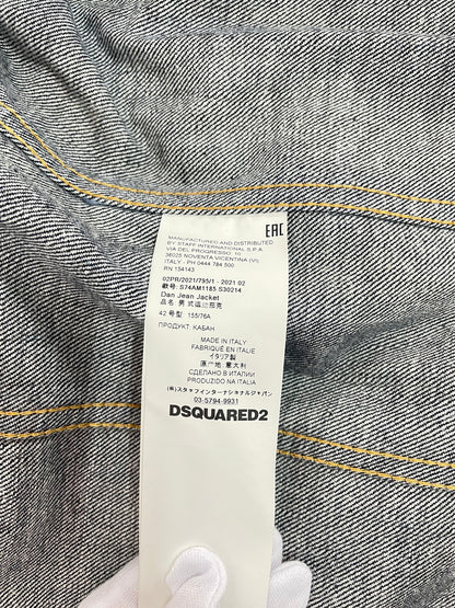 【中古品】【メンズ】 DSQUARED2 ディースクエアード 21SS DAN JEAN JACKET S74AM1185 S30214 デニムジャケット アウター 141-250212-IM-04-yok サイズ：42 カラー：ブルー 万代Net店