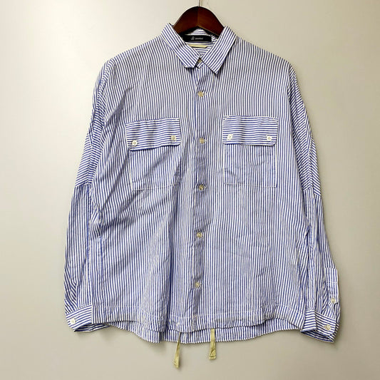 【中古品】【メンズ】 Johnbull ジョンブル L/S STRIPE SHIRT ロングスリーブ ストライプシャツ 長袖シャツ 140-240630-hi-03-izu カラー：ブルー 万代Net店